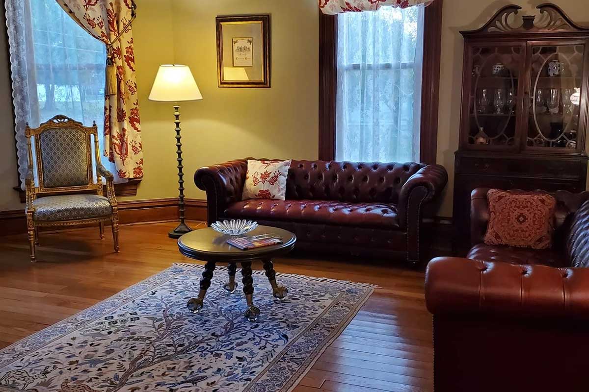 Parlor of William Alfred Hughes home, now called the Commodore Inn B&B.