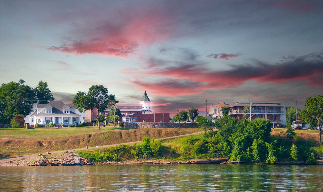 Downtown Clifton at sunset